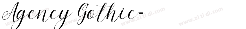 Agency Gothic字体转换